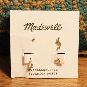 Madewell Mixmatch Gold Stud Set - New